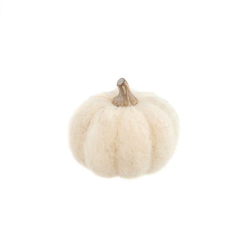 Indaba Felt Pumpkin White S Home Decor